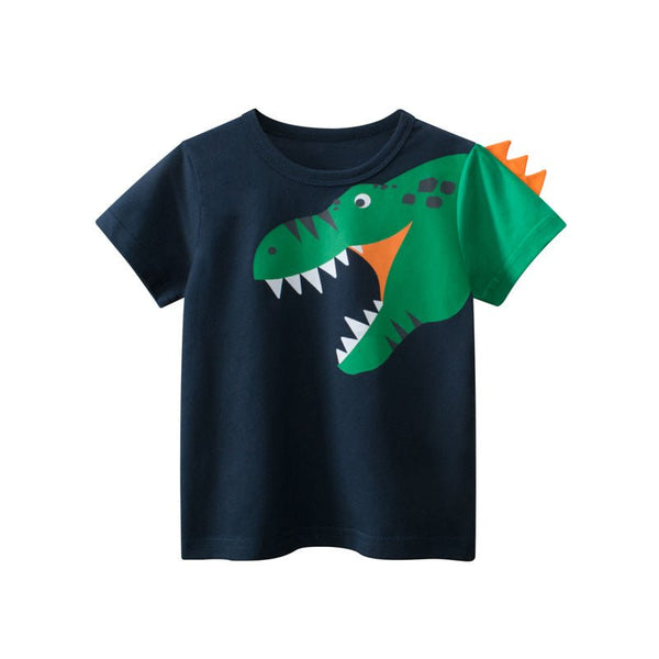 Toddler Boy's Summer Dinosaur Print T-shirt