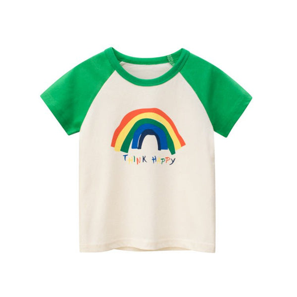 Toddler Rainbow Print Short Sleeve T-shirt