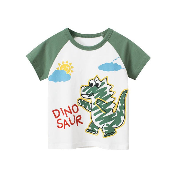 Toddler/Kid Boys Cartoon Dinosaur Pattern Tops