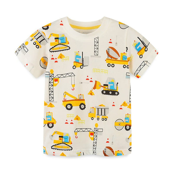 Toddler/Kid Boy Allover Vehicles Print T-shirt