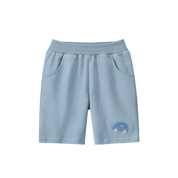 Toddler/Kid Boy's Embroidery Car Print Shorts