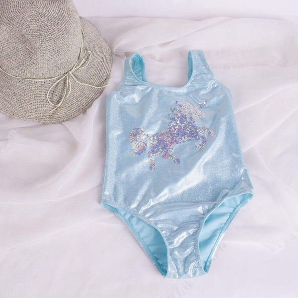 Toddler/Kid Girl's Unicorn Embroidery Swimwear