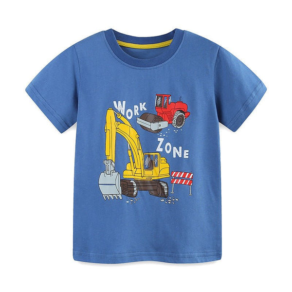 Toddler/Kid Boy Construction Vehicles Work Zone T-shirt