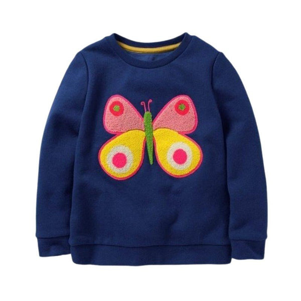 Toddler/Kid Girl Butterfly Print Sweatshirt