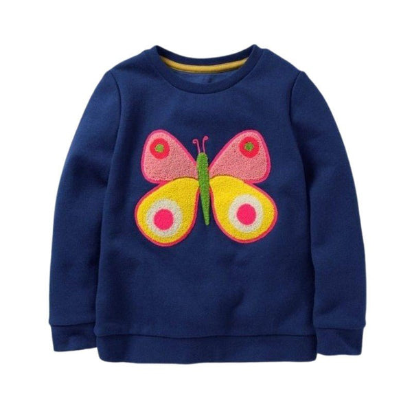 Toddler Girl's Butterfly Print Sweatshirt