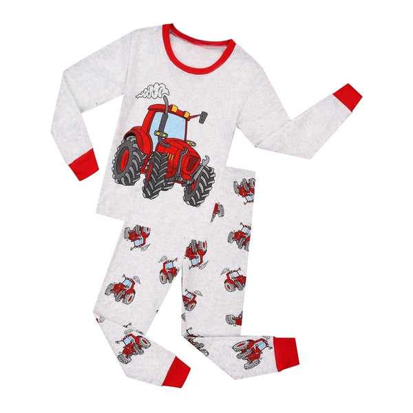 Toddler/Kid Boy Truck Print Long Sleeve Pajama Set