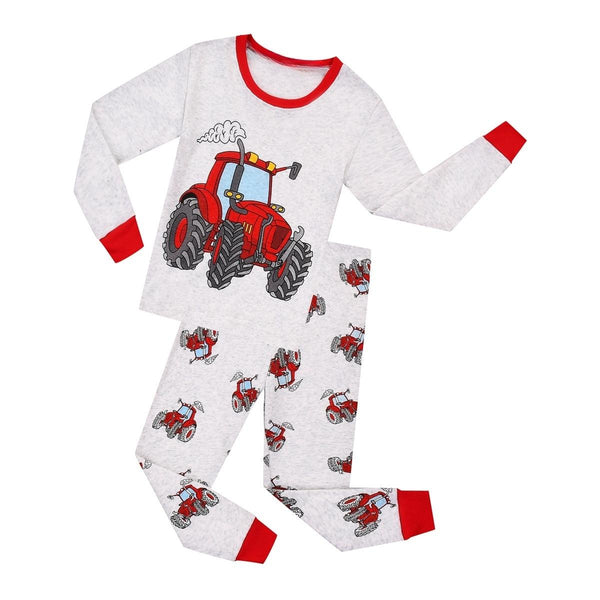 Toddler Boy's Long Sleeve Truck Print Pajama Set