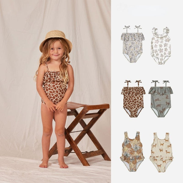 Toddler/Kid Girl Mix Patterns One-Piece Swimsuit (6 Designs)