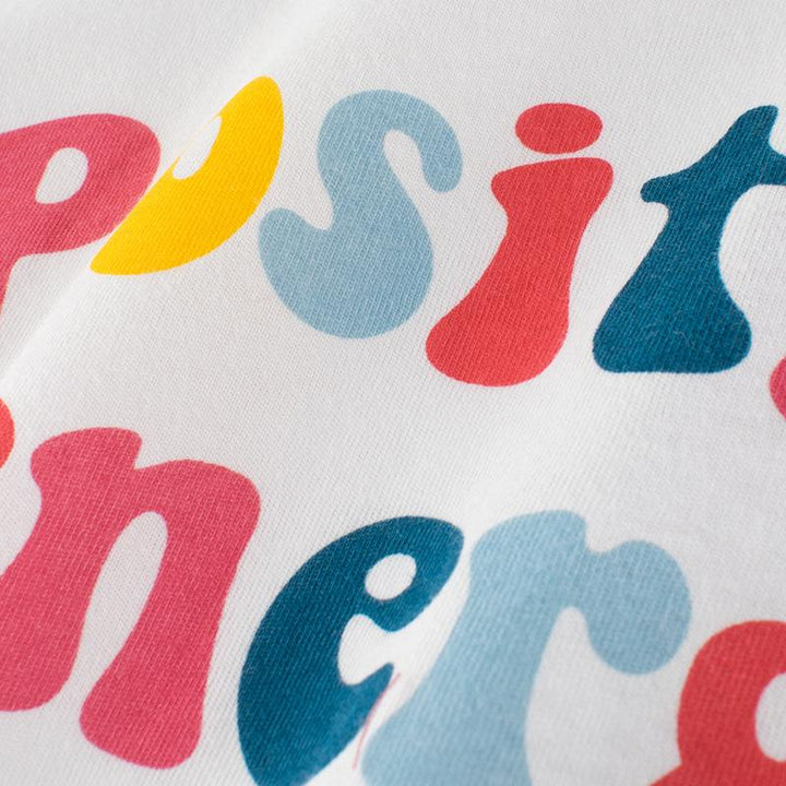 Baby Girls Short-sleeved T-shirt with 'Positive Energy' Slogan - Kidsyard Greenland