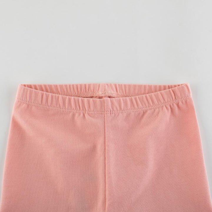 Baby Girls Summer Cotton Pants in Pink and Grey - Kidsyard Greenland