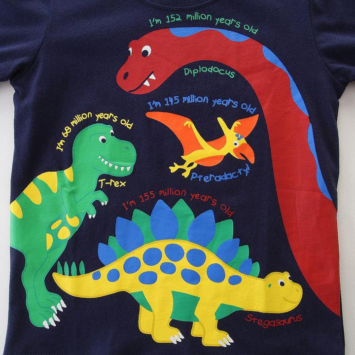 Boys Colorful Classic Dinosaur Pattern Sweatshirt - Kidsyard Greenland