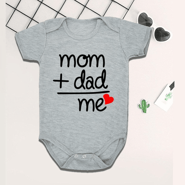 Baby's "Mom + Dad = Me" Print Jumpsuit