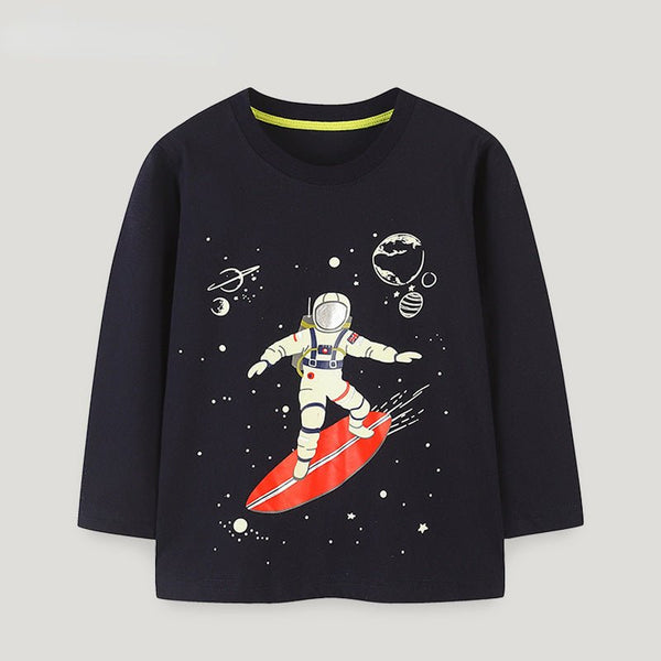 Toddler/Kid Boy Glow in the Dark Astronaut T-shirt