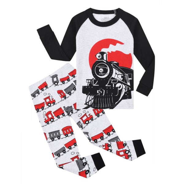 Toddler/Kid Boy's Steam Locomotive Print Pajama Set
