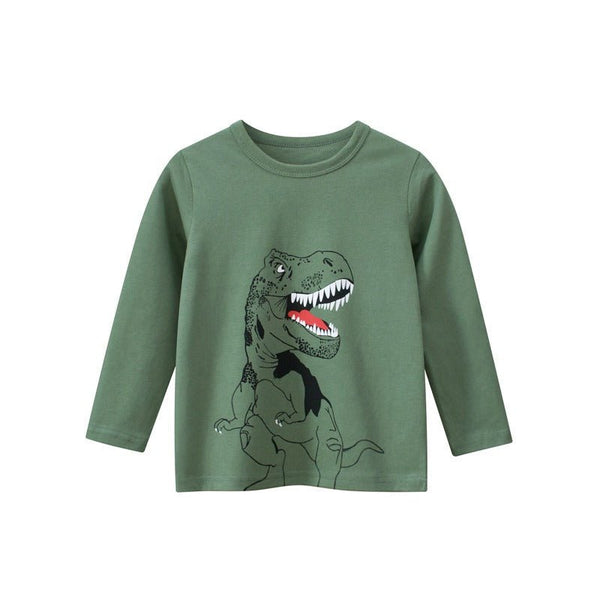 Toddler/Kid Boy's Dinosaur Print Design Green T-shirt