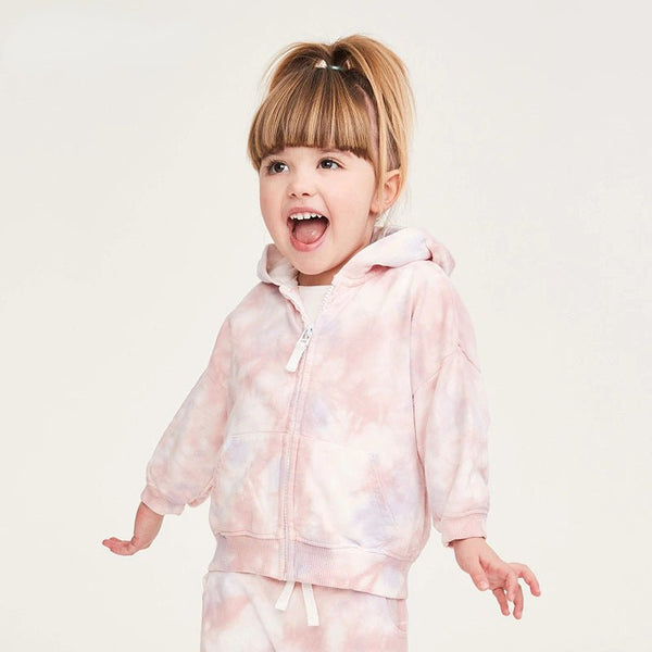 Toddler/Kid Girl Tie-dye Hooded Jacket