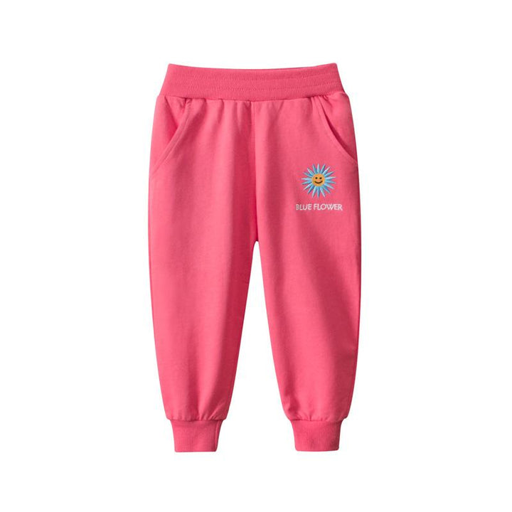 Girls Premium French Terry Cotton Pants in 4 Colors - Kidsyard Greenland