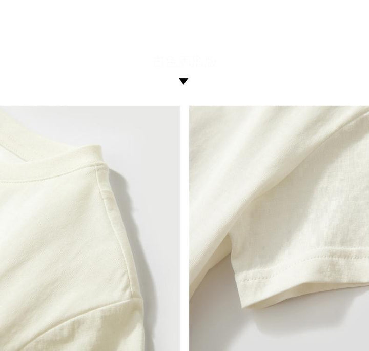 High End Kid's Cotton T-Shirt for Summer in 3 Colors - Kidsyard Greenland