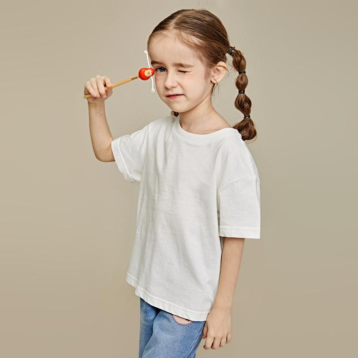 High End Kid's Cotton T-Shirt for Summer in 3 Colors - Kidsyard Greenland