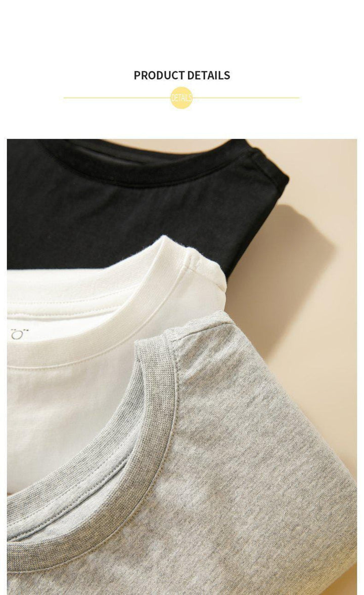 High End Kid's Cotton T-Shirt for Summer in 3 Colors - Kidsyard Greenland