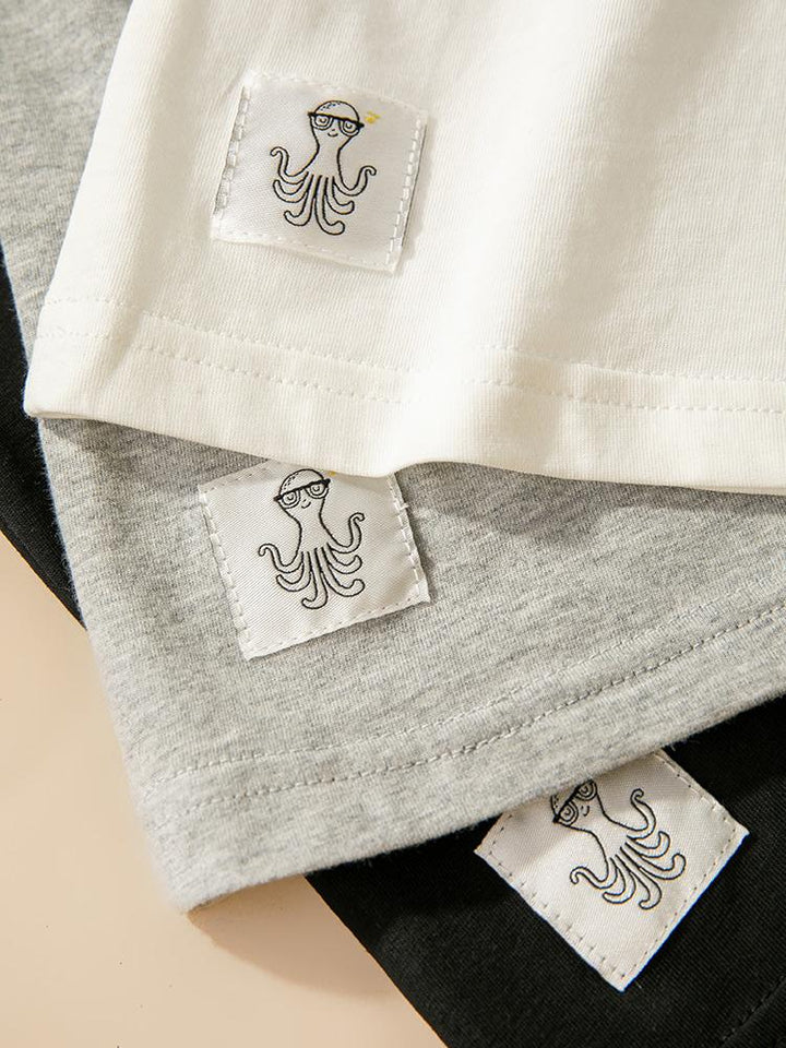 High End Kid's Cotton T-Shirt for Summer in 3 Colors - Kidsyard Greenland