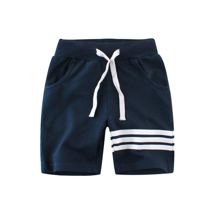 Premium Soft Cotton Summer Kid's Shorts with Three Stripes - Kidsyard Greenland