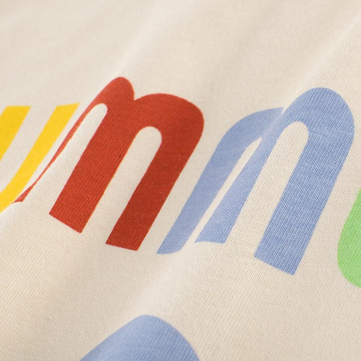 Summer Premium Baby Girl's T-shirt with Rainbow Cloud Pattern - Kidsyard Greenland