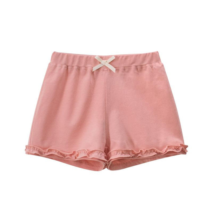 Summer Toddler Girls Cotton Short in Pink and Ocrean Blue - Kidsyard Greenland