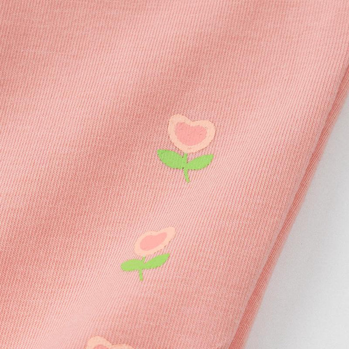 Summer Toddler Girls White&Pink Cotton Pants - Kidsyard Greenland