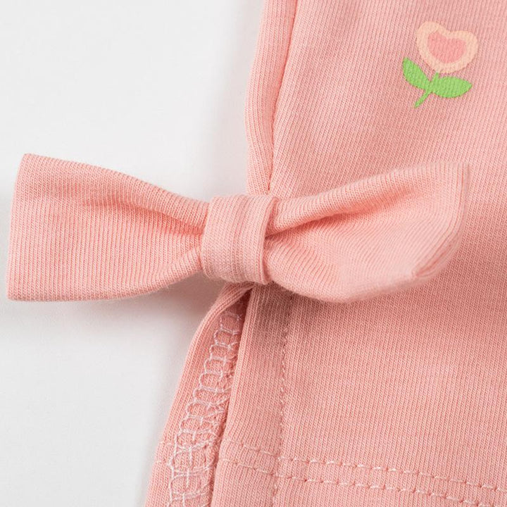 Summer Toddler Girls White&Pink Cotton Pants - Kidsyard Greenland