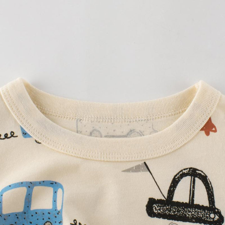 Toddler Boys Car Pattern Fashion Tops - Kidsyard Greenland