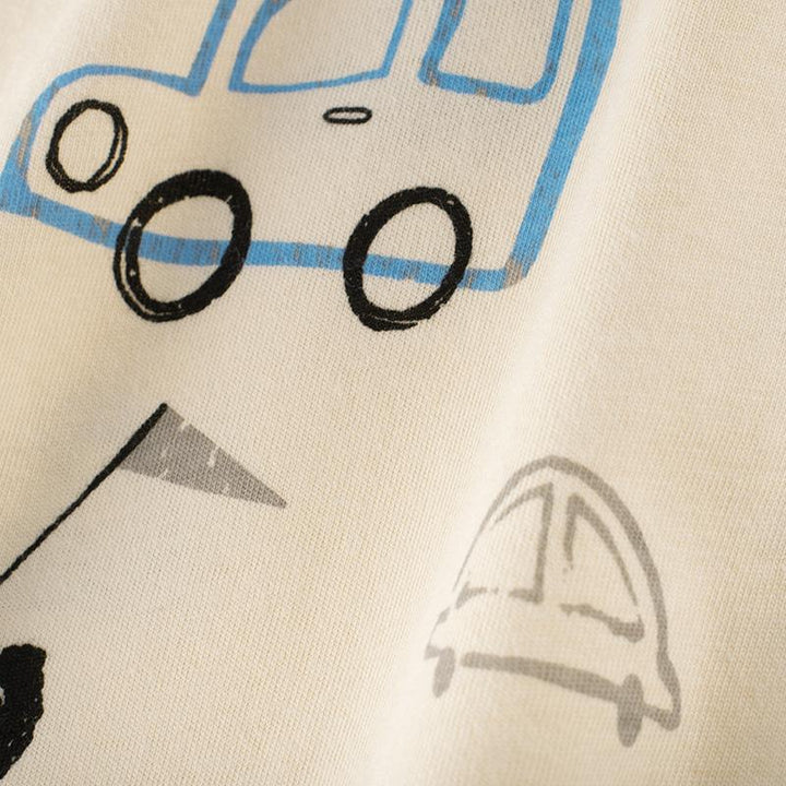 Toddler Boys Car Pattern Fashion Tops - Kidsyard Greenland