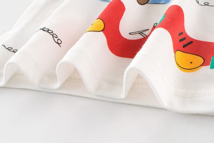 Toddler Boys Toy Car Pattern Fashion Tops - Kidsyard Greenland