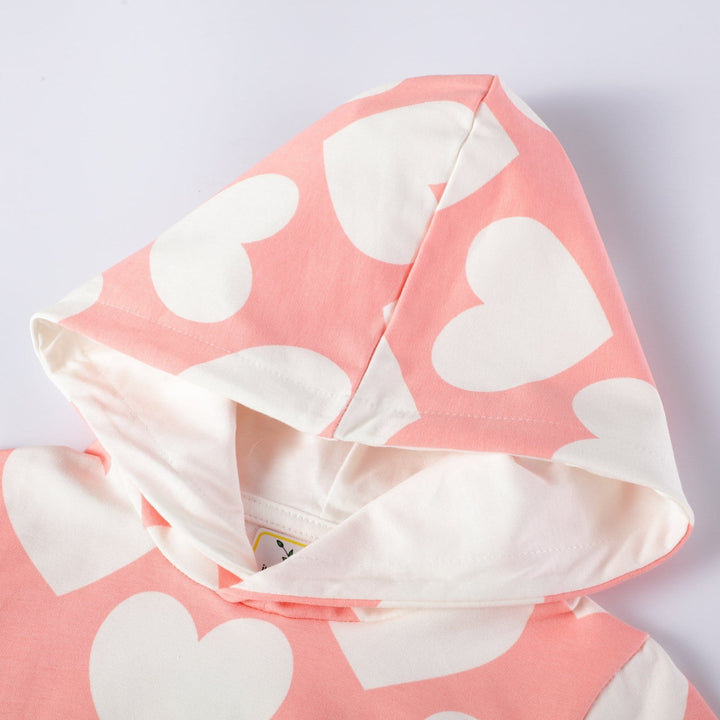 Toddler Girls Heart Pattern Dress - Kidsyard Greenland