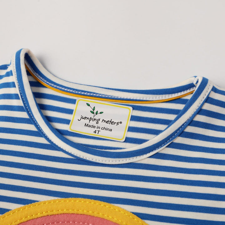 Toddler Girls Striped Rainbow Pattern Dress - Kidsyard Greenland